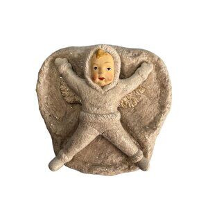 Vintage Walnut Ridge Snow Angel Chalkware Figure 6" X 7"